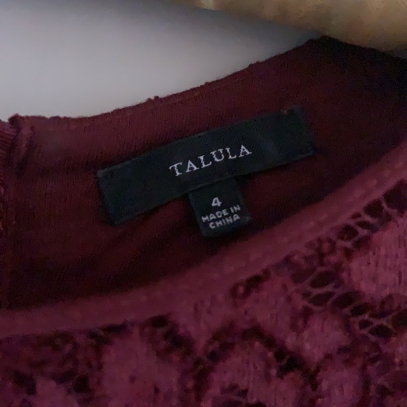 Talula Belgravia Lace Dress in Burgandy - Picture 4 of 7